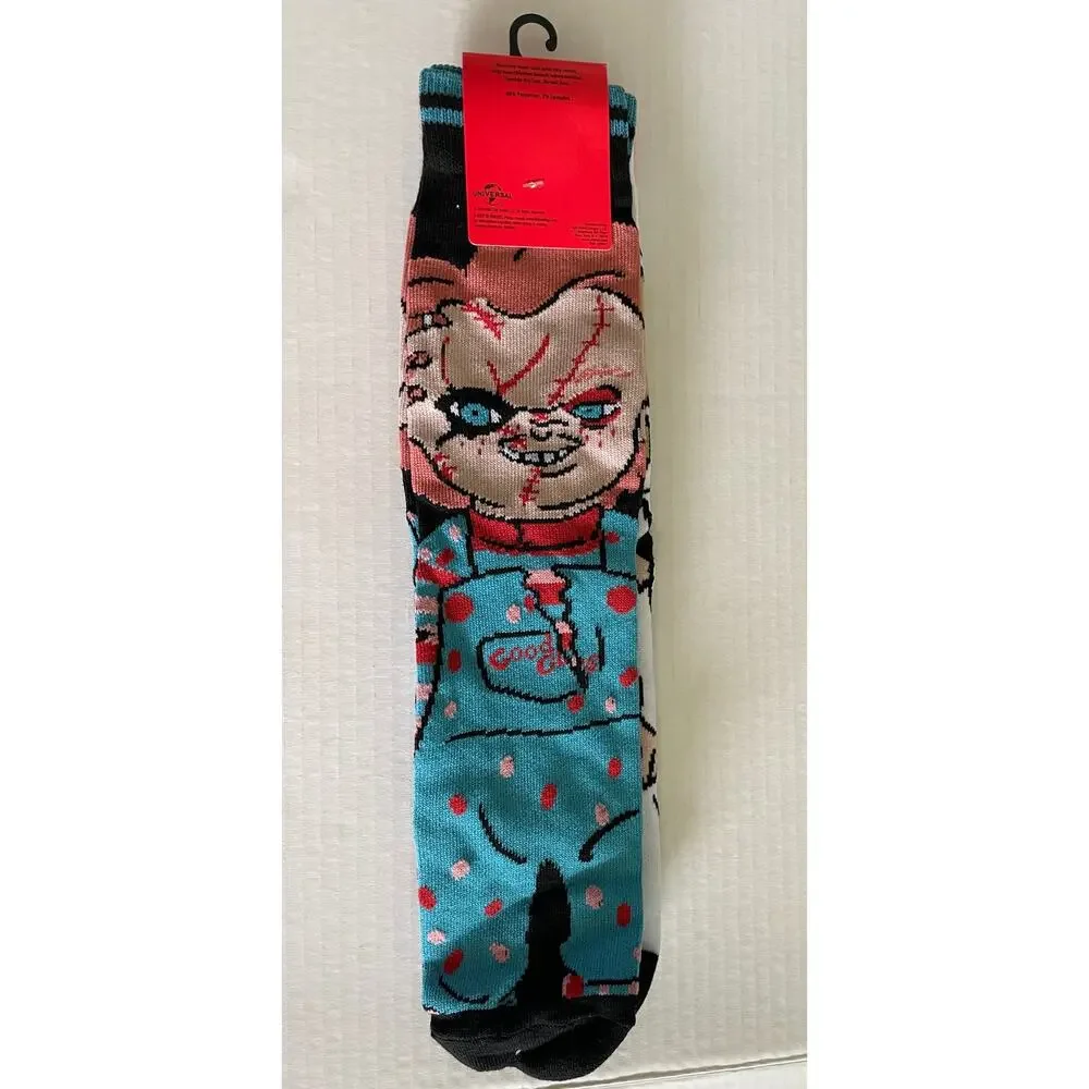 Horror Movie Chucky Bride Child Play 2 pair crew socks NWT